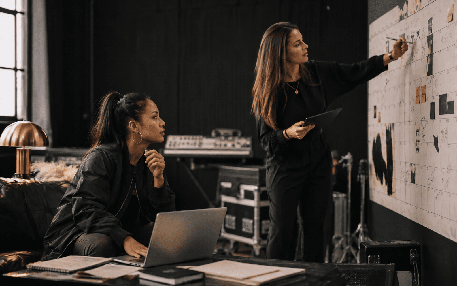 Artist and management team planning the next stage of a career